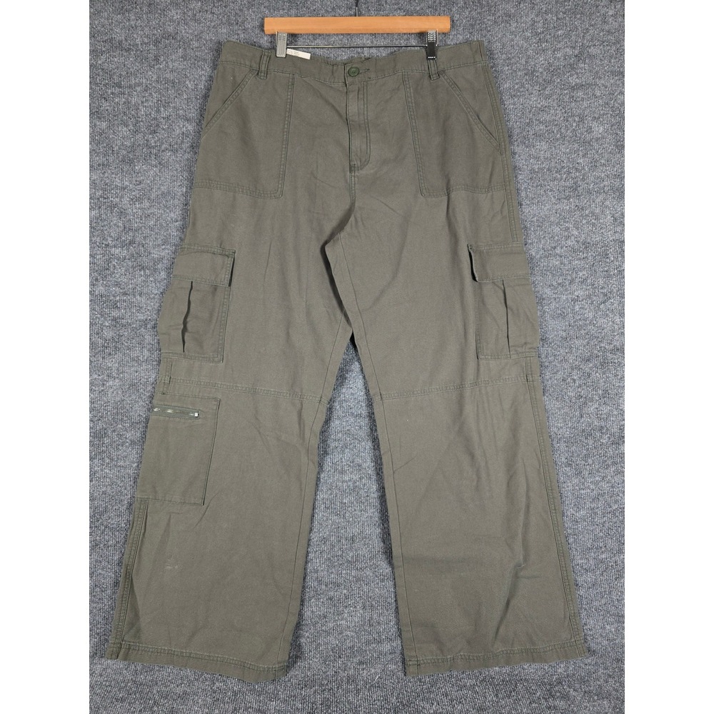 AERO Utility Cargo‎ Pants Olive Green Y2K Inspired Mid Rise Relaxed Fit XX Large
